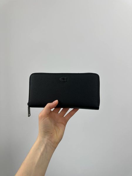 Coach Essential Slim Accordion Zip Wallet &mdash; чорний шкіряний гаманець 8819612 фото