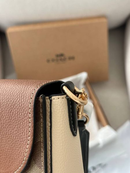 Coach Morgan Saddle Bag In Colorblock Signature Canvas Premium [брендована коробка] pr0071 фото