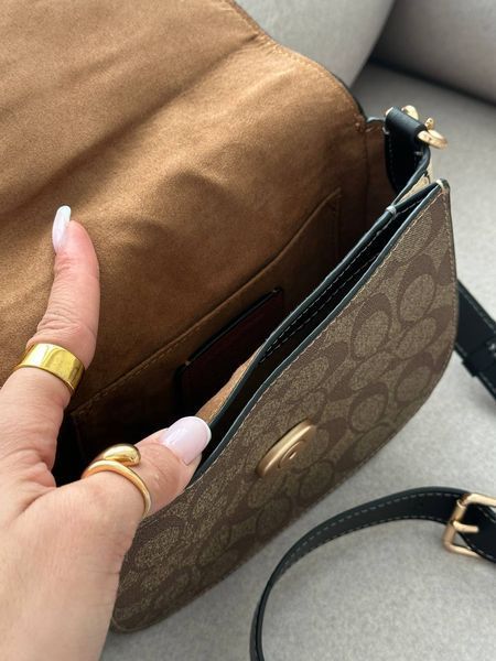 Coach Morgan Saddle Bag In Colorblock Signature Canvas Premium [брендована коробка] pr0071 фото