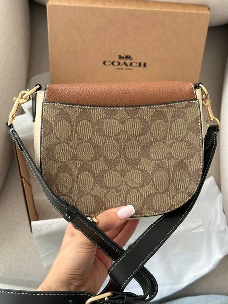 Coach Morgan Saddle Bag In Colorblock Signature Canvas Premium [брендована коробка] pr0071 фото