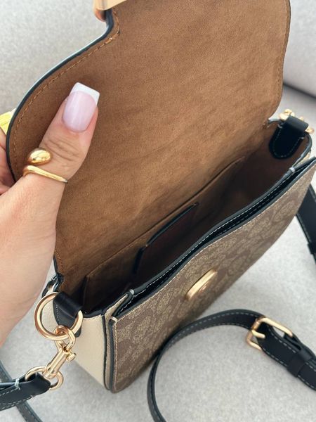 Coach Morgan Saddle Bag In Colorblock Signature Canvas Premium [брендована коробка] pr0071 фото