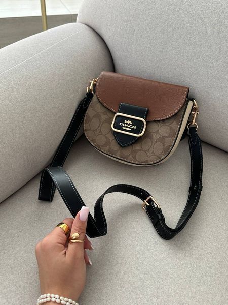 Coach Morgan Saddle Bag In Colorblock Signature Canvas Premium [брендована коробка] pr0071 фото