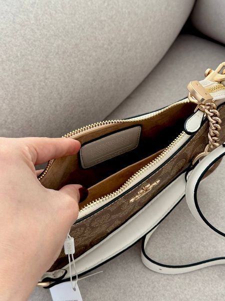 Coach Teri Shoulder Bag In Signature Canvas Snake/Brown [крафтова брендована коробка] pr97063 фото