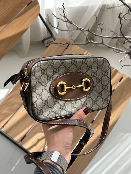 Gucci Horsebit 1955 Small Shoulder Bag Brown [оригінальна коробка] pr7719 фото