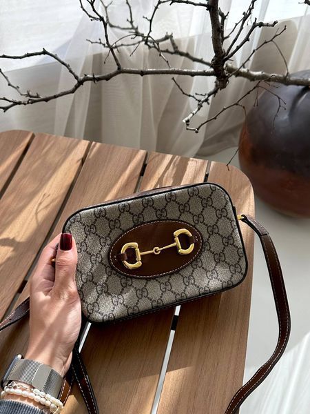 Gucci Horsebit 1955 Small Shoulder Bag Brown [оригінальна коробка] pr7719 фото