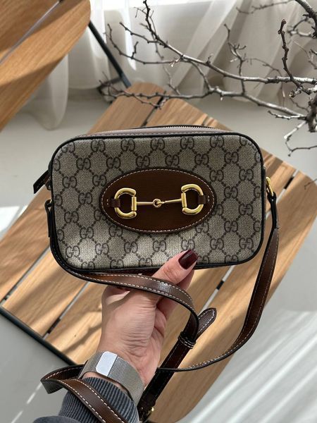 Gucci Horsebit 1955 Small Shoulder Bag Brown [оригінальна коробка] pr7719 фото