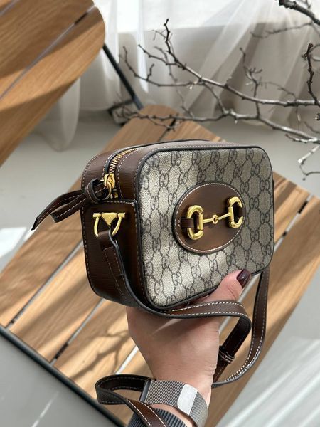 Gucci Horsebit 1955 Small Shoulder Bag Brown [оригінальна коробка] pr7719 фото