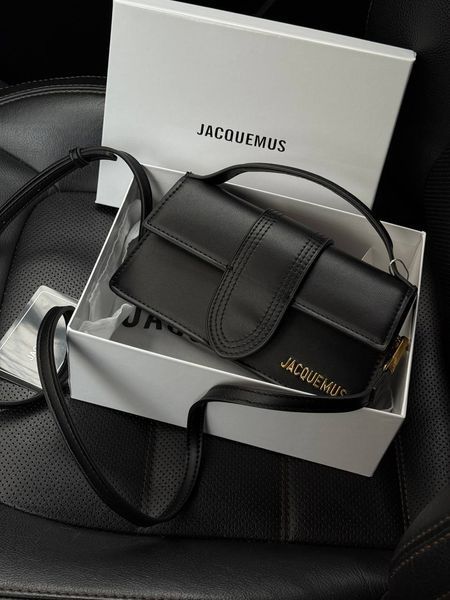 Jacquemus Le Bambino Handbag With Adjustable Crossbody Black pr1051 фото
