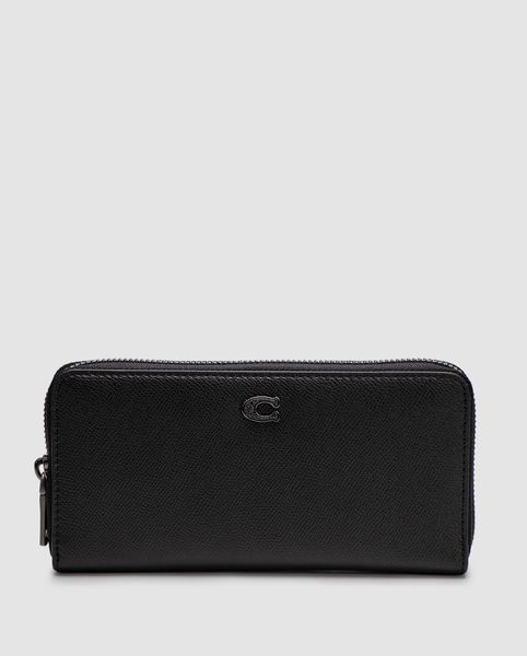Coach Essential Slim Accordion Zip Wallet &mdash; чорний шкіряний гаманець 8819612 фото