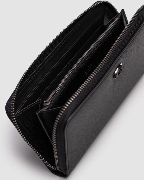 Coach Essential Slim Accordion Zip Wallet &mdash; чорний шкіряний гаманець 8819612 фото