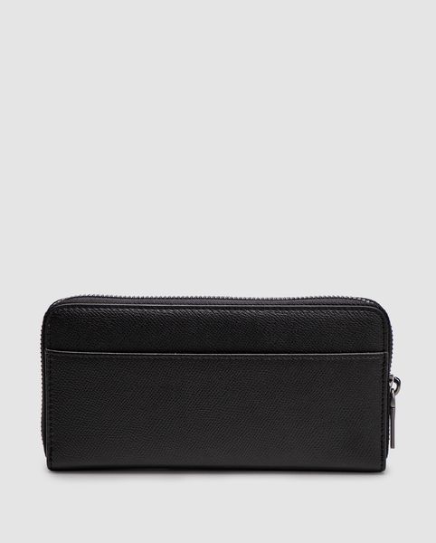 Coach Essential Slim Accordion Zip Wallet &mdash; чорний шкіряний гаманець 8819612 фото