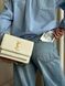 Yves Saint Laurent Medium Sunset in Smooth Leather WHITE/Gold pr08512 фото 15