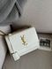 Yves Saint Laurent Medium Sunset in Smooth Leather WHITE/Gold pr08512 фото 14