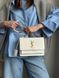 Yves Saint Laurent Medium Sunset in Smooth Leather WHITE/Gold pr08512 фото 2