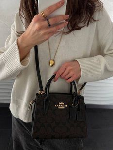 Coach Andrea Carryall In Signature Canvas Brown/Black[магнітна коробка] pr97034 фото