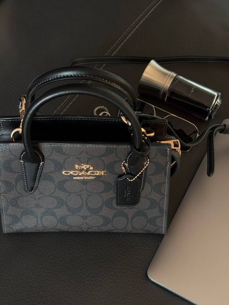 Coach Andrea Carryall In Signature Canvas Brown/Black[магнітна коробка] pr97034 фото