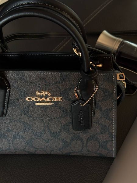 Coach Andrea Carryall In Signature Canvas Brown/Black[магнітна коробка] pr97034 фото