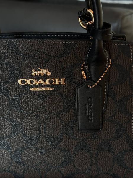 Coach Andrea Carryall In Signature Canvas Brown/Black[магнітна коробка] pr97034 фото