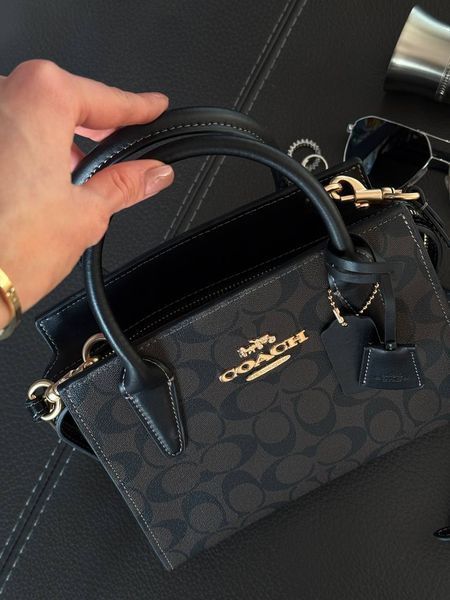 Coach Andrea Carryall In Signature Canvas Brown/Black[магнітна коробка] pr97034 фото