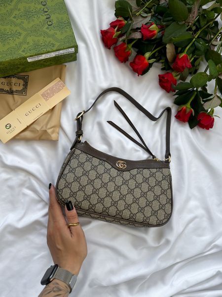 Gucci Ophidia Gg Medium Handbag Brown [оригінальна коробка] g00179 фото