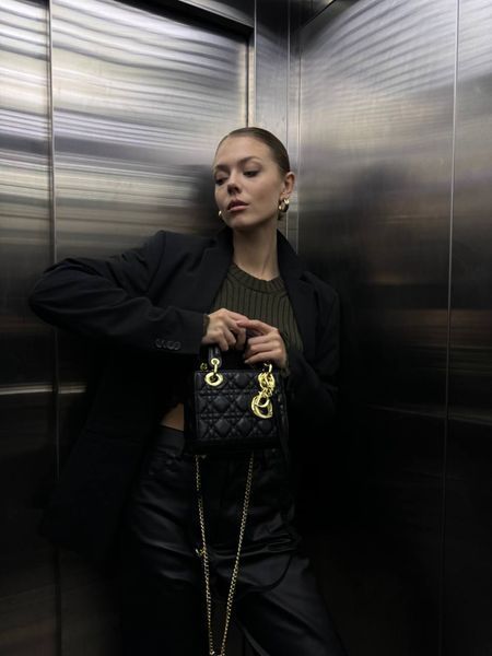 Mini Lady Dior Bag Black/Gold [звичайна бренд коробка] pr0038 фото