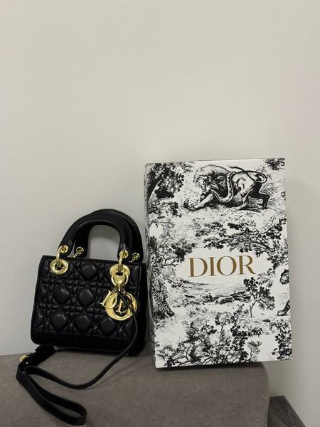 Mini Lady Dior Bag Black/Gold [звичайна бренд коробка] pr0038 фото