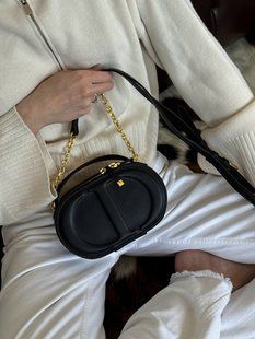 Dior CD Signature Oval Camera Bag Black [оригінальна коробка] pr01238 фото