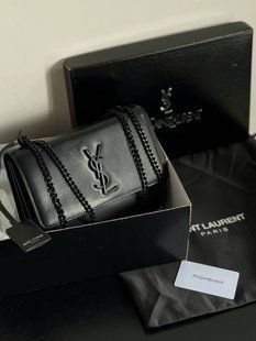 Yves Saint Laurent Medium Sunset in Smooth Leather Black/Black [звичайна брендована коробка] pr08511 фото