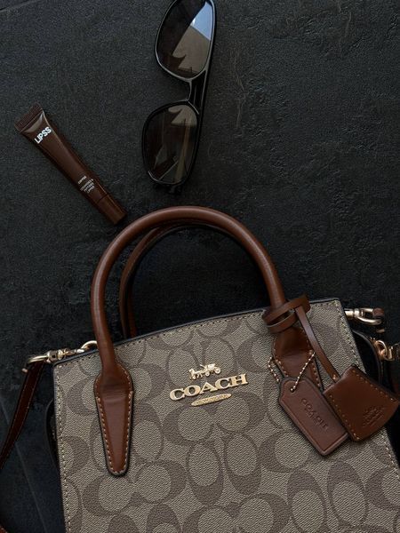 Coach Andrea Carryall In Signature Canvas Brown/Beige [оригінальна коробка] pr97038 фото