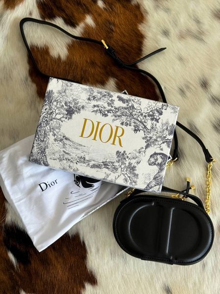 Dior CD Signature Oval Camera Bag Black [оригінальна коробка] pr01238 фото