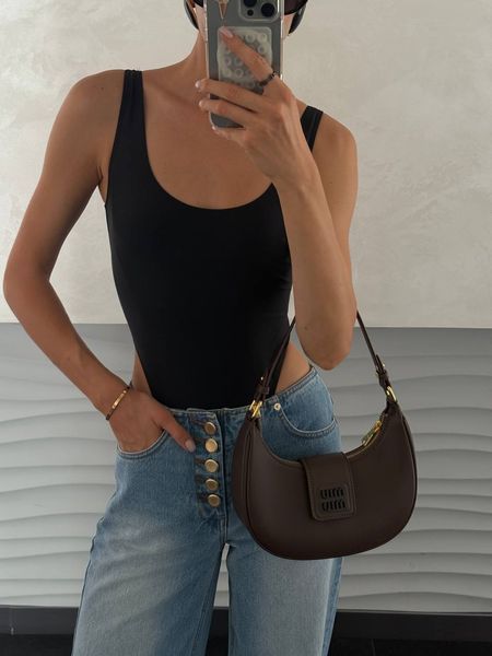 Miu Miu Leather Hobo Bag Brow оригинальна коробка] miu2589 фото