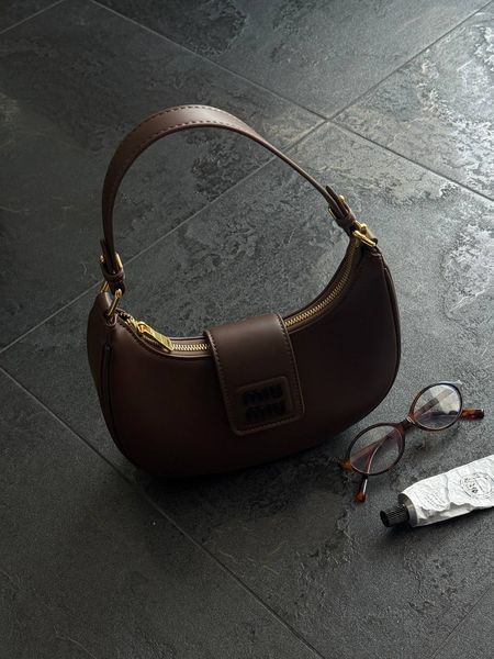 Miu Miu Leather Hobo Bag Brow оригинальна коробка] miu2589 фото