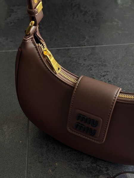 Miu Miu Leather Hobo Bag Brow оригинальна коробка] miu2589 фото