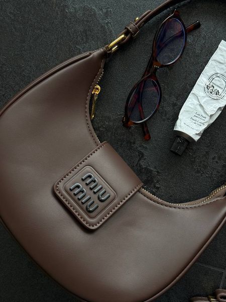 Miu Miu Leather Hobo Bag Brow оригинальна коробка] miu2589 фото