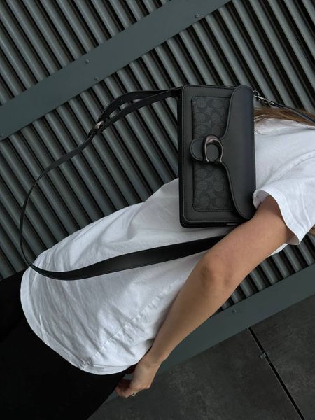 Сoach Tabby Shoulder Bag Signature Canvas Black [крафтова коробка] pr0800 фото