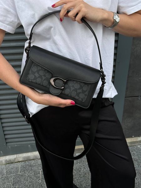 Сoach Tabby Shoulder Bag Signature Canvas Black [крафтова коробка] pr0800 фото