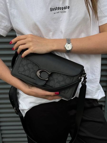 Сoach Tabby Shoulder Bag Signature Canvas Black [крафтова коробка] pr0800 фото