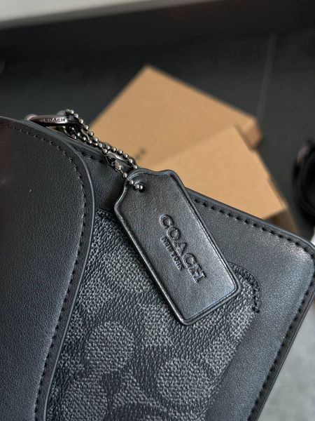Сoach Tabby Shoulder Bag Signature Canvas Black [крафтова коробка] pr0800 фото