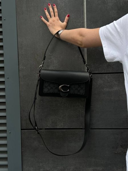 Сoach Tabby Shoulder Bag Signature Canvas Black [крафтова коробка] pr0800 фото