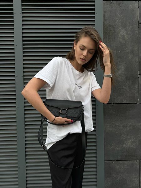 Сoach Tabby Shoulder Bag Signature Canvas Black [крафтова коробка] pr0800 фото
