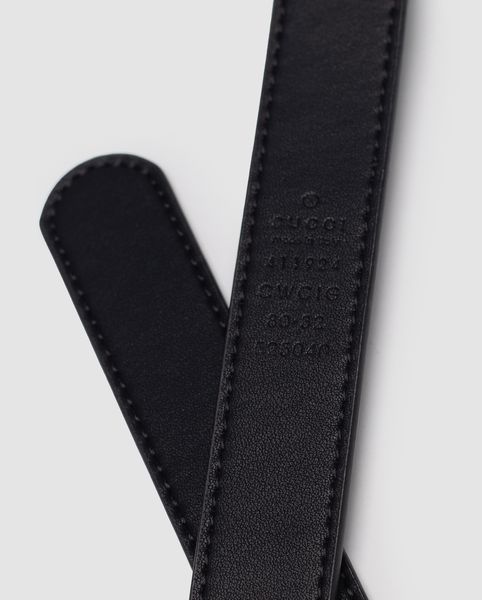 Gucci Leather Belt With Double G Gold Buckle 66142 фото