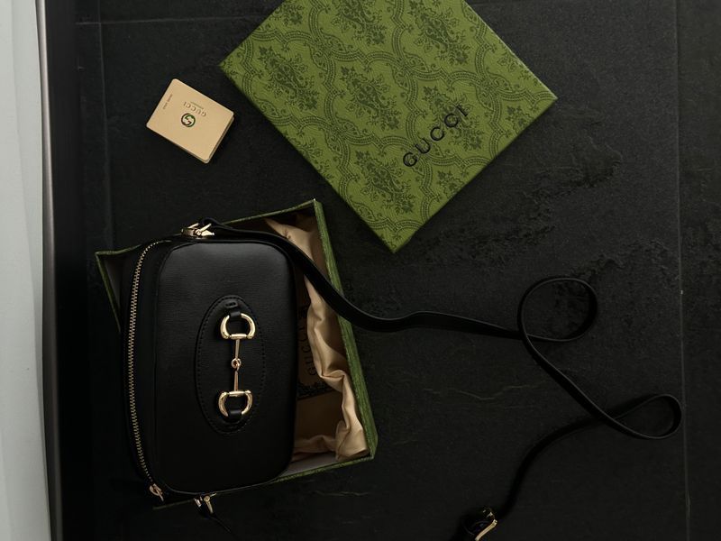 Gucci Horsebit 1955 Small Shoulder Bag Black [оригінальна коробка] pr7718 фото