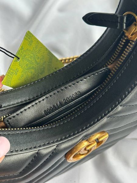 Gucci Marmont small shoulder bag Black/Gold [звичайна бренд коробка] pr0809 фото