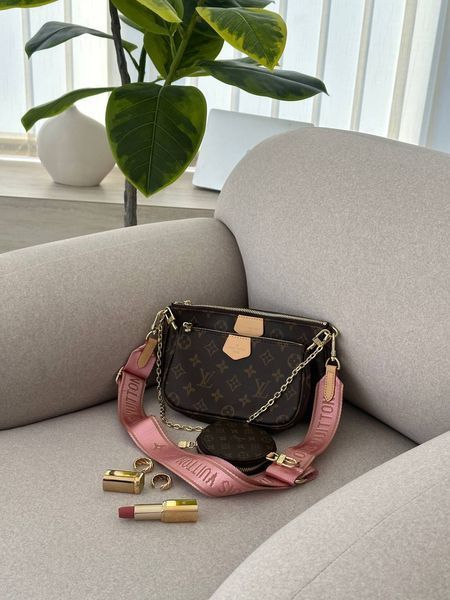 Louis Vuitton Multi Pochette Brown/Pink [бренд коробка] pr01228 фото