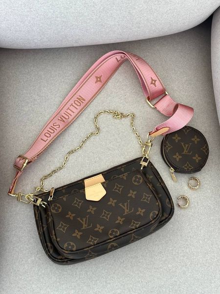 Louis Vuitton Multi Pochette Brown/Pink [бренд коробка] pr01228 фото