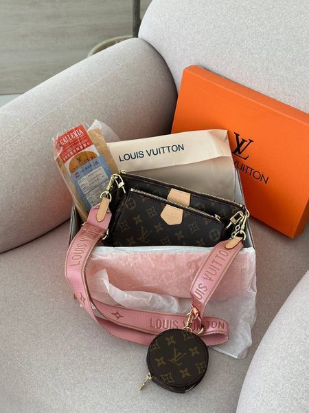Louis Vuitton Multi Pochette Brown/Pink [бренд коробка] pr01228 фото
