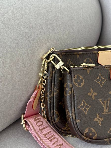 Louis Vuitton Multi Pochette Brown/Pink [бренд коробка] pr01228 фото