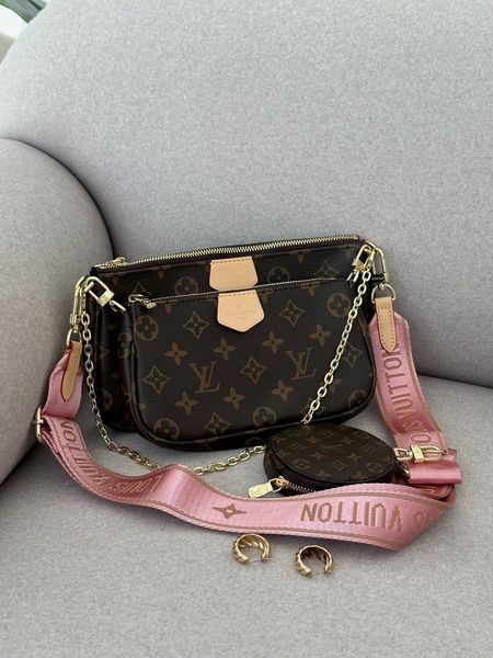 Louis Vuitton Multi Pochette Brown/Pink [бренд коробка] pr01228 фото