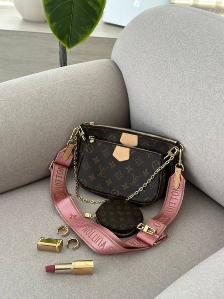 Louis Vuitton Multi Pochette Brown/Pink [бренд коробка] pr01228 фото