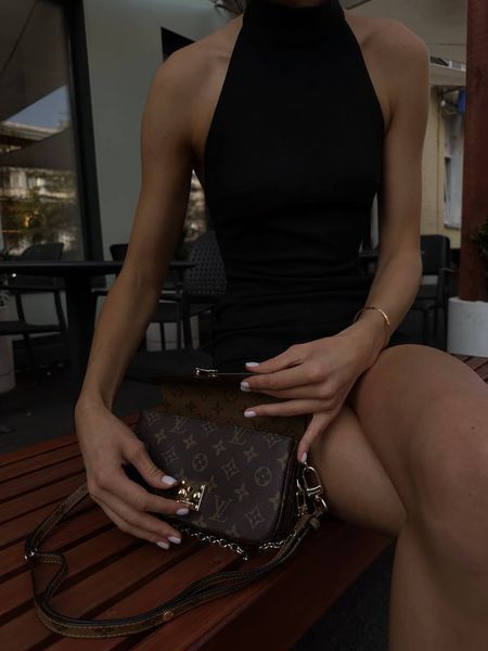 Louis Vuitton Pochette M&eacute;tis East West Bag Brown/Beige Магнітна коробка pr7345 фото